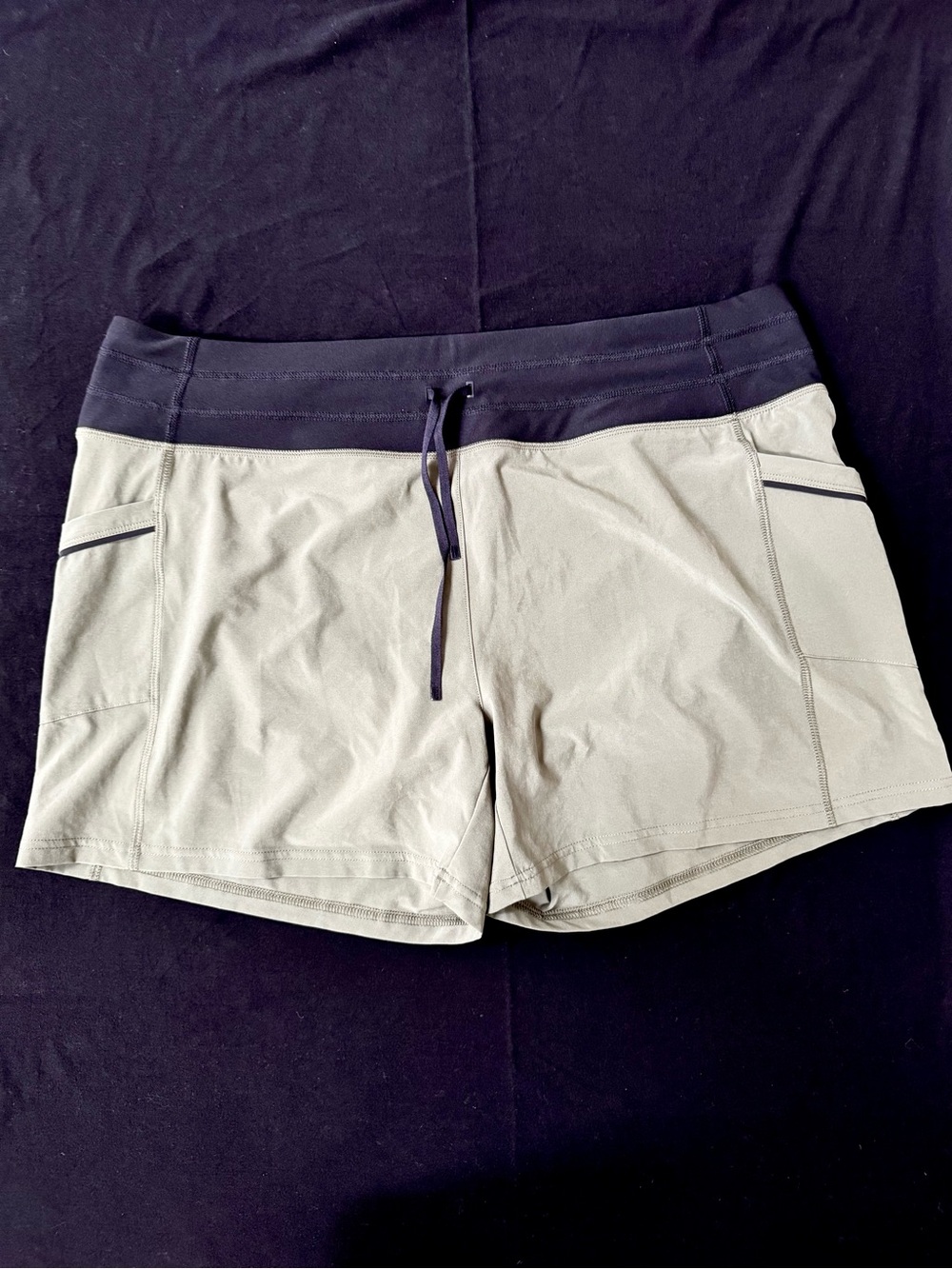 Lucy Two-Tone Athletic Shorts β Light Green Body with Black Waistband